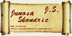 Junoša Škondrić vizit kartica